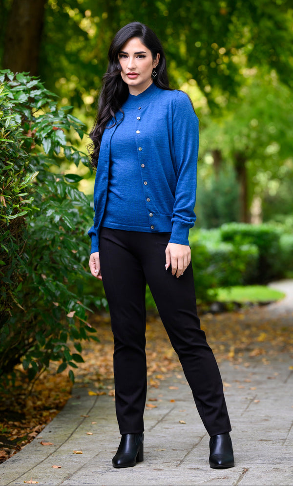 Kitten Cardigan, Blue, Merino Wool