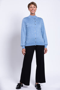 Kitten Cardigan, Soft Blue, Merino Wool