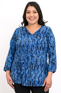 Kurta Blouse, Indigo Ripple