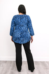 Kurta Blouse, Indigo Ripple