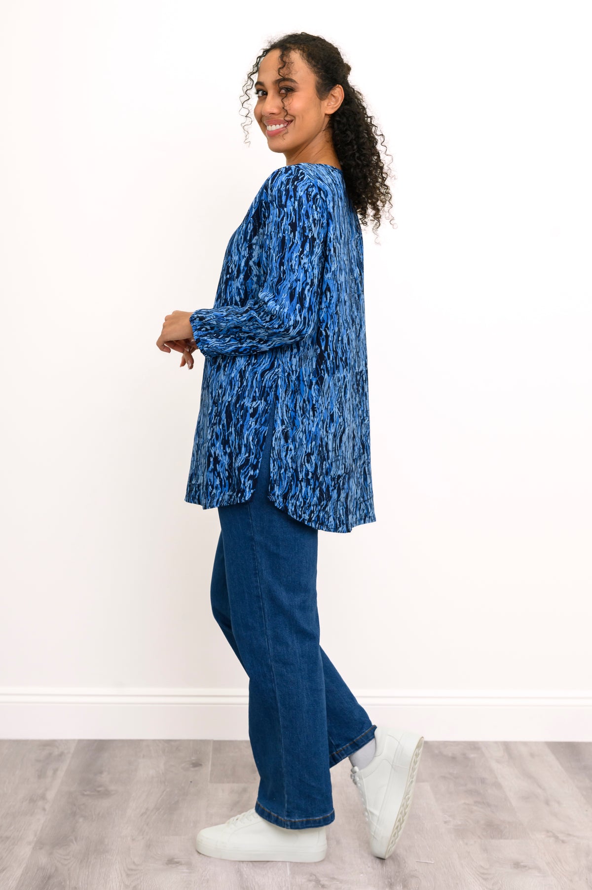 Kurta Blouse, Indigo Ripple