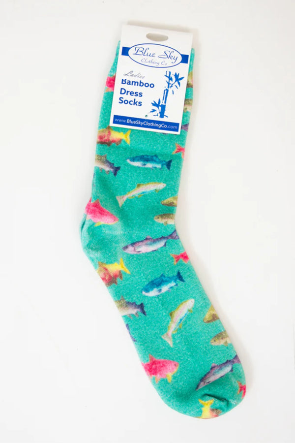 Chaussettes habillées en bambou pour femmes, imprimés assortis