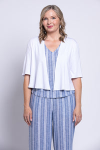 Landon Capri, Denim Stripe, Linen Viscose