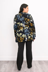Laney Blouse, Dark Abstract