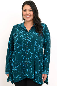Laney Blouse, Teal Wish