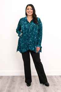 Laney Blouse, Teal Wish