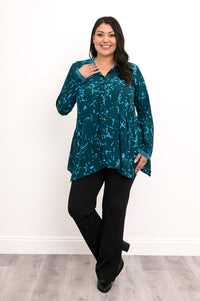 Laney Blouse, Teal Wish