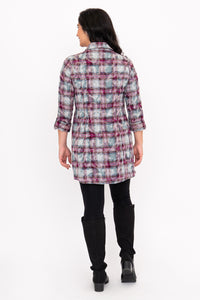 Larissa Tunic, Magenta Plaid, Cotton
