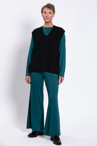 Laura Vest, Black, Wool Cashmere