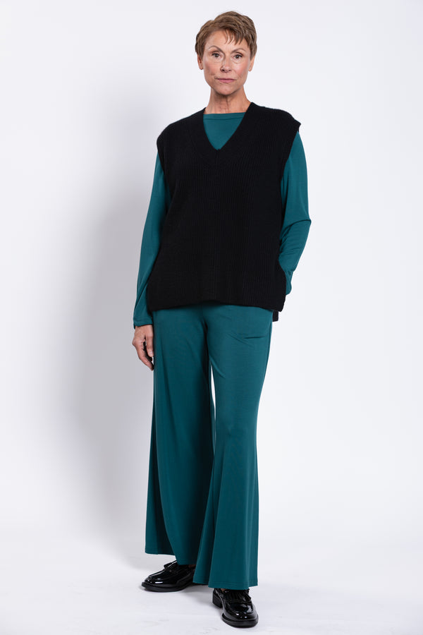 Laura Vest, Black, Wool Cashmere