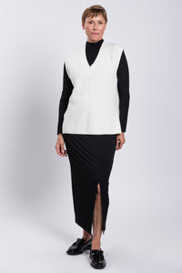 Laura Vest, Creamy White, Wool Cashmere