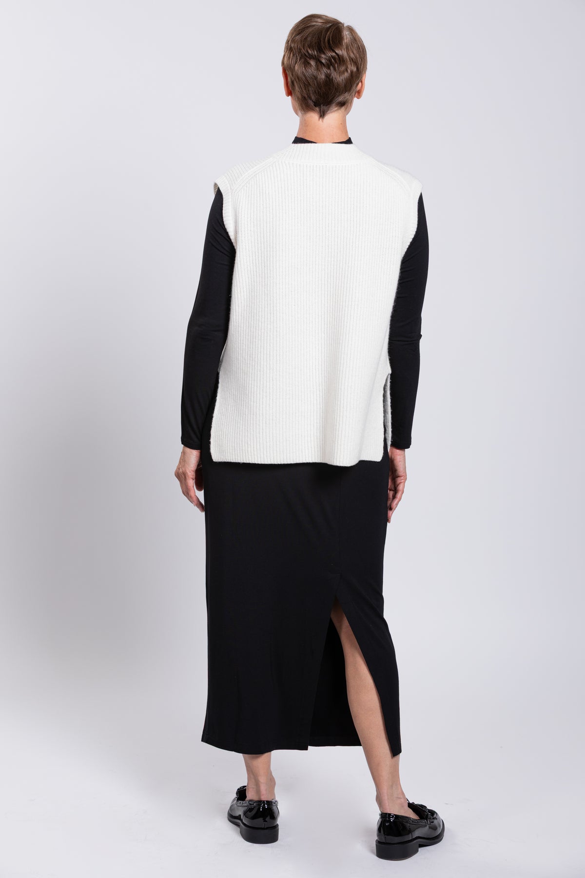 Laura Vest, Creamy White, Wool Cashmere