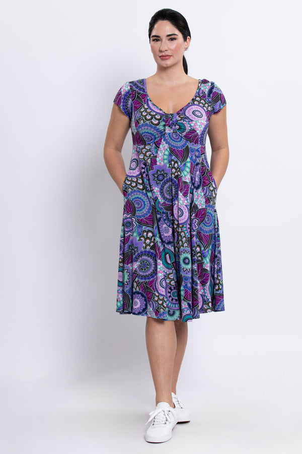 Lavon Dress, Royale Peacock, Bamboo