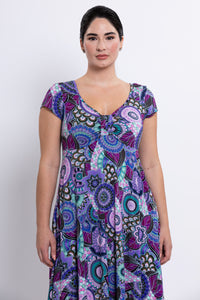 Lavon Dress, Royale Peacock, Bamboo