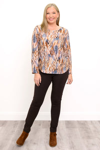 Leila Top, Coffee Blend, Linen Bamboo