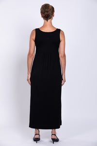 Liane Sleeveless Dress, Black, Bamboo