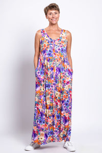 Liane N/S Dress, Violet Fiesta, Bamboo