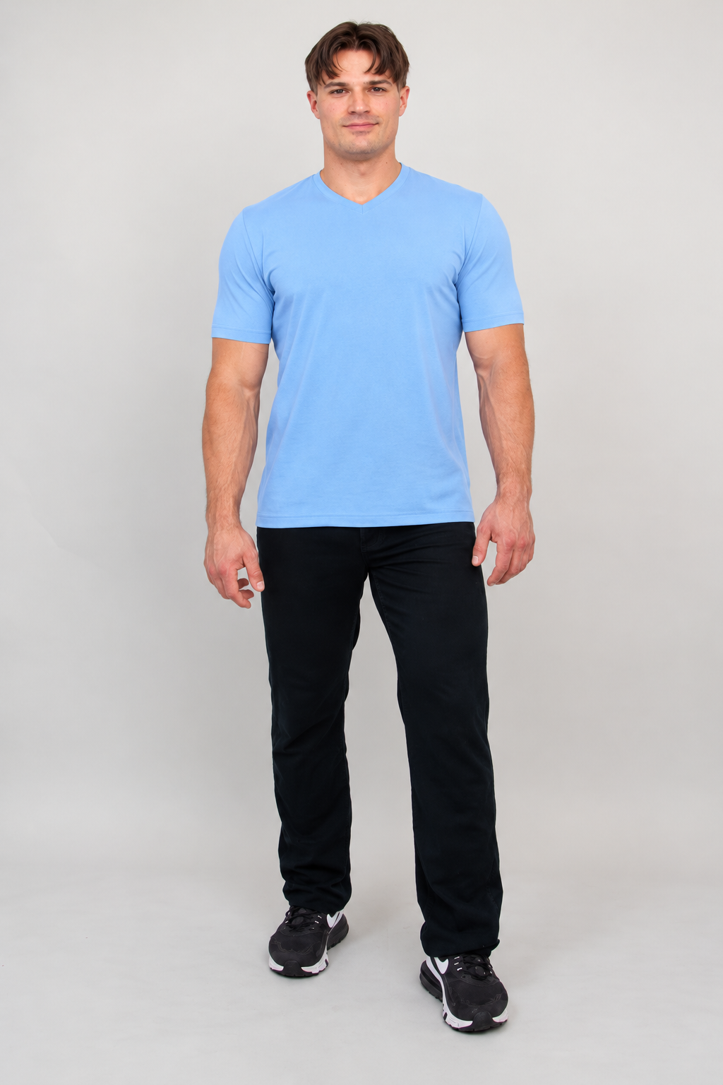 Adam Short Sleeve Shirt, Baby Blue, Bamboo