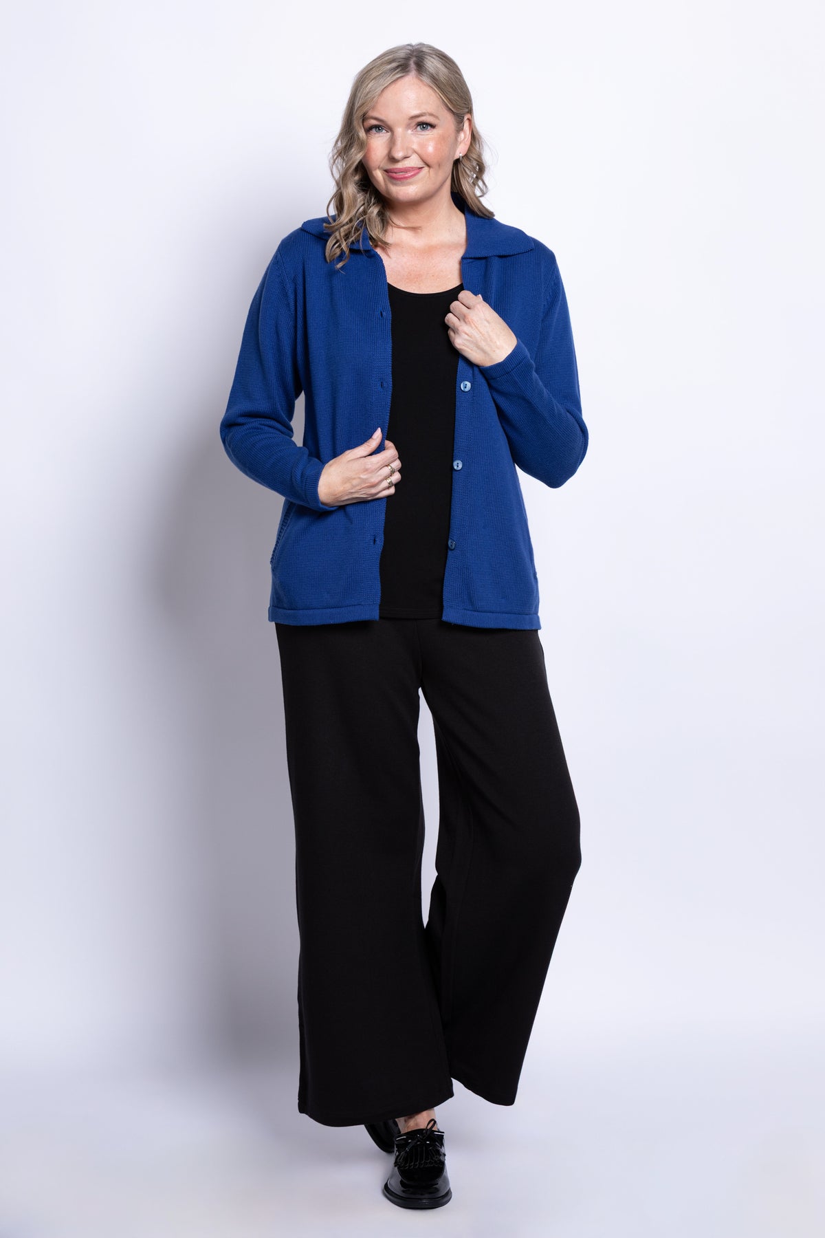 Lily Cardigan, Indigo, Cotton