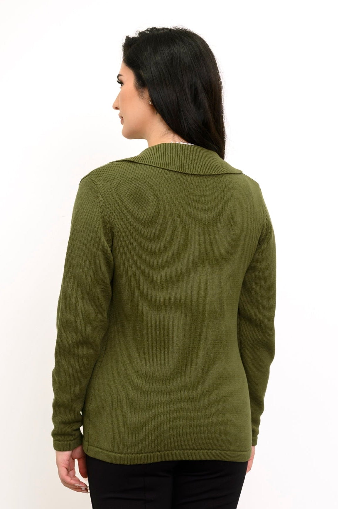 Lily Cardigan, Khaki, Cotton