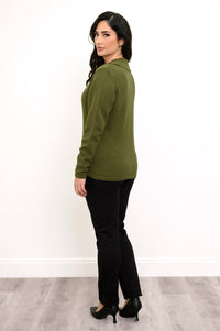 Lily Cardigan, Khaki, Cotton
