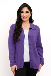 Cardigan Lily, violet, coton