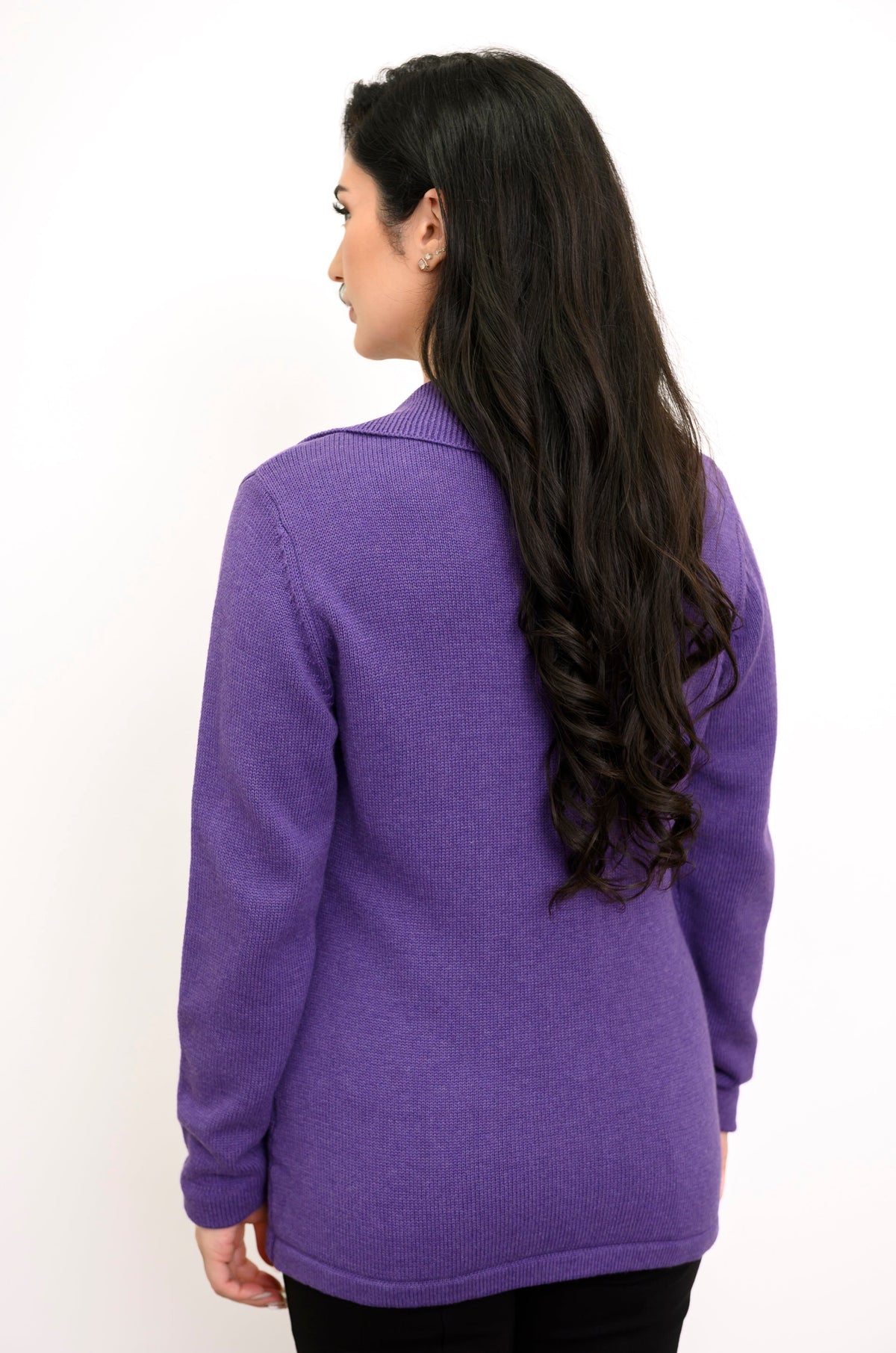 Cardigan Lily, violet, coton