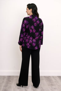 Linzy Blouse, Floral Purple