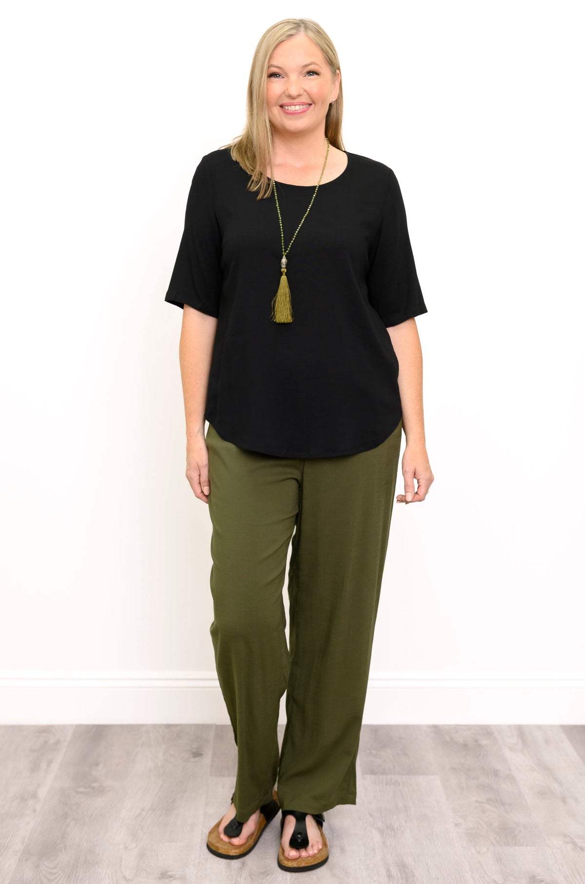 Liza Top, Noir, Lin Bambou