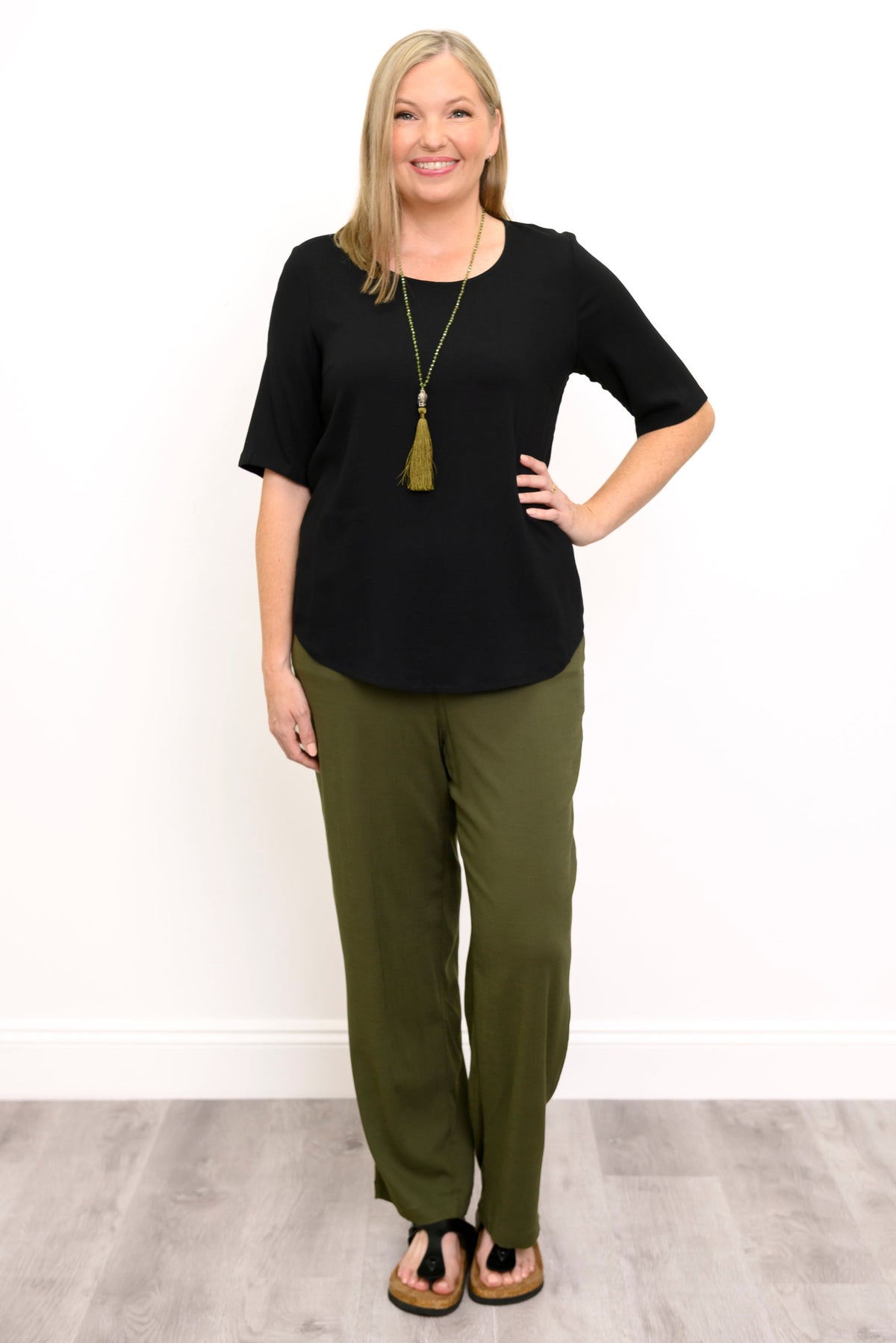 Liza Top, Noir, Lin Bambou