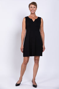 Maggie Sleeveless Dress, Black, Bamboo