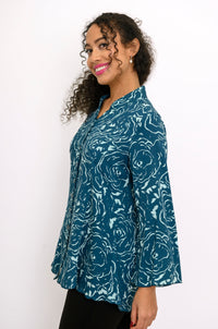 Blouse Mar, Grande Rose Sarcelle