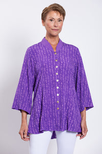 Mar 3/4 Blouse, Purple Love Gratt