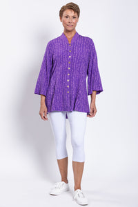 Mar 3/4 Blouse, Purple Love Gratt