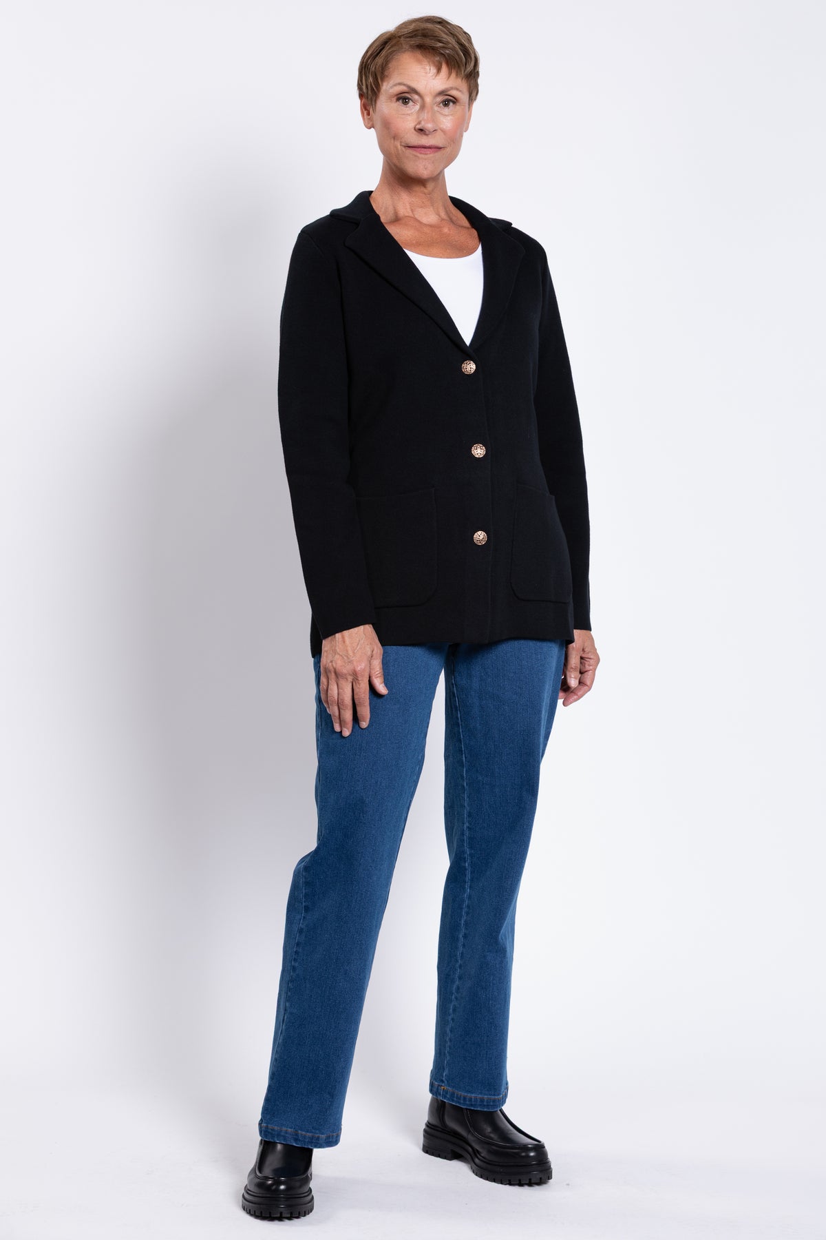 Margaret Jacket, Black, Cotton