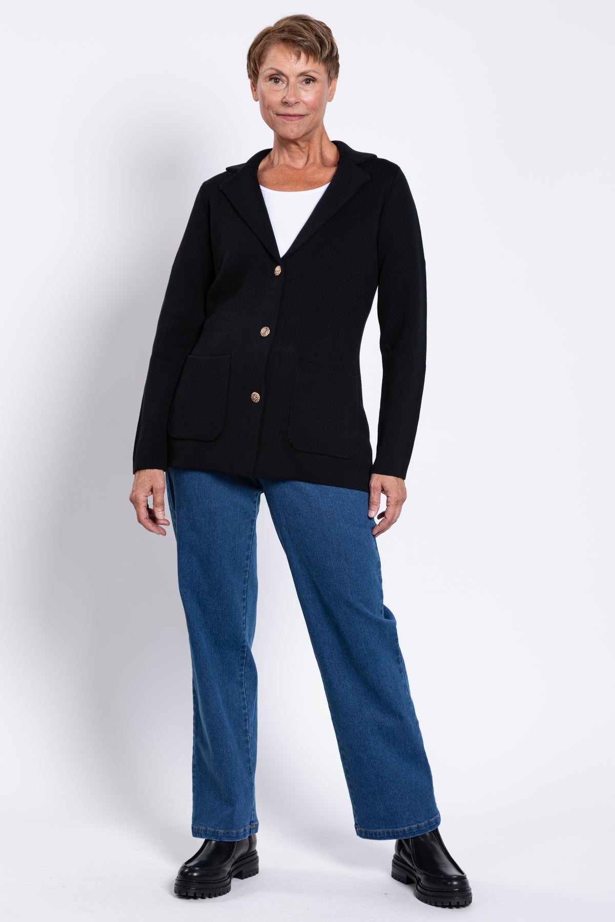Margaret Jacket, Black, Cotton