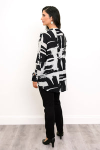 Chemisier Margate M/L, coloris BW Block, lin bambou