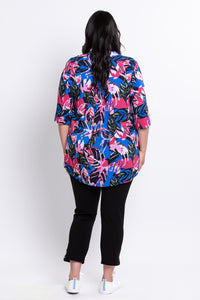 Margate Blouse, Pink Bonita, Linen Bamboo