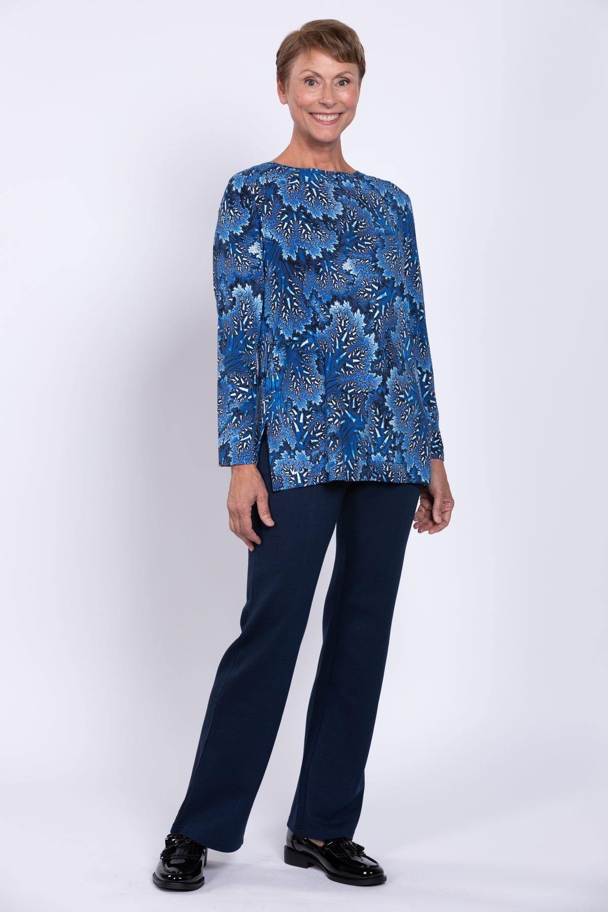 Margie Top, Cobalt Fossil, Bamboo