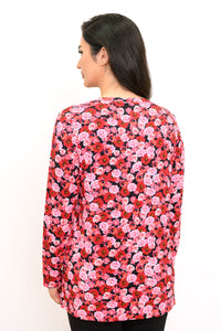 Margie Top, Vermillion Rose, Bamboo