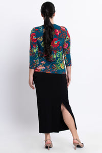 Margorie Top, Teal Fantasy, Bamboo