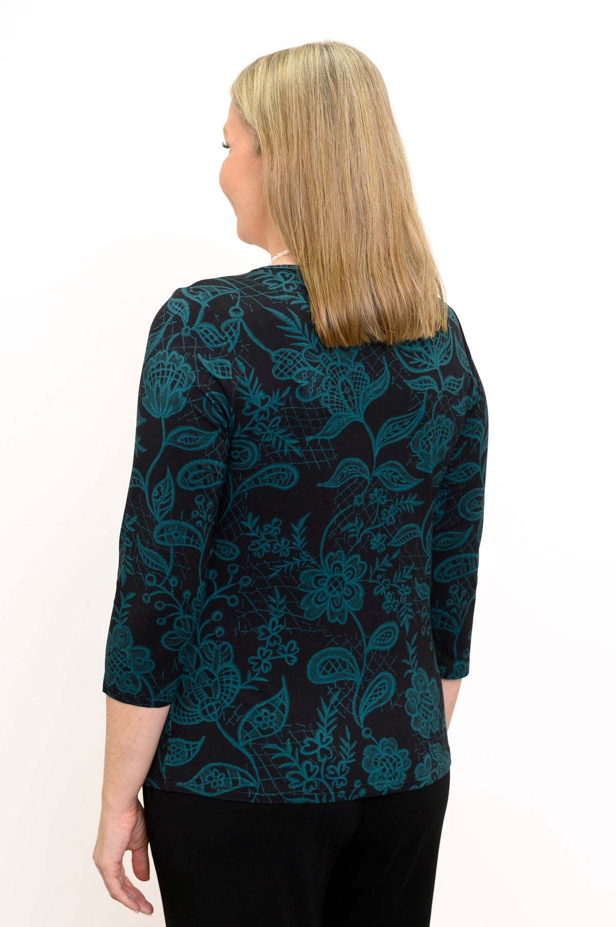 Margorie Top, Teal Boscage, Bamboo
