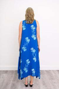 Maria Dress, Blue Stem Bubbles