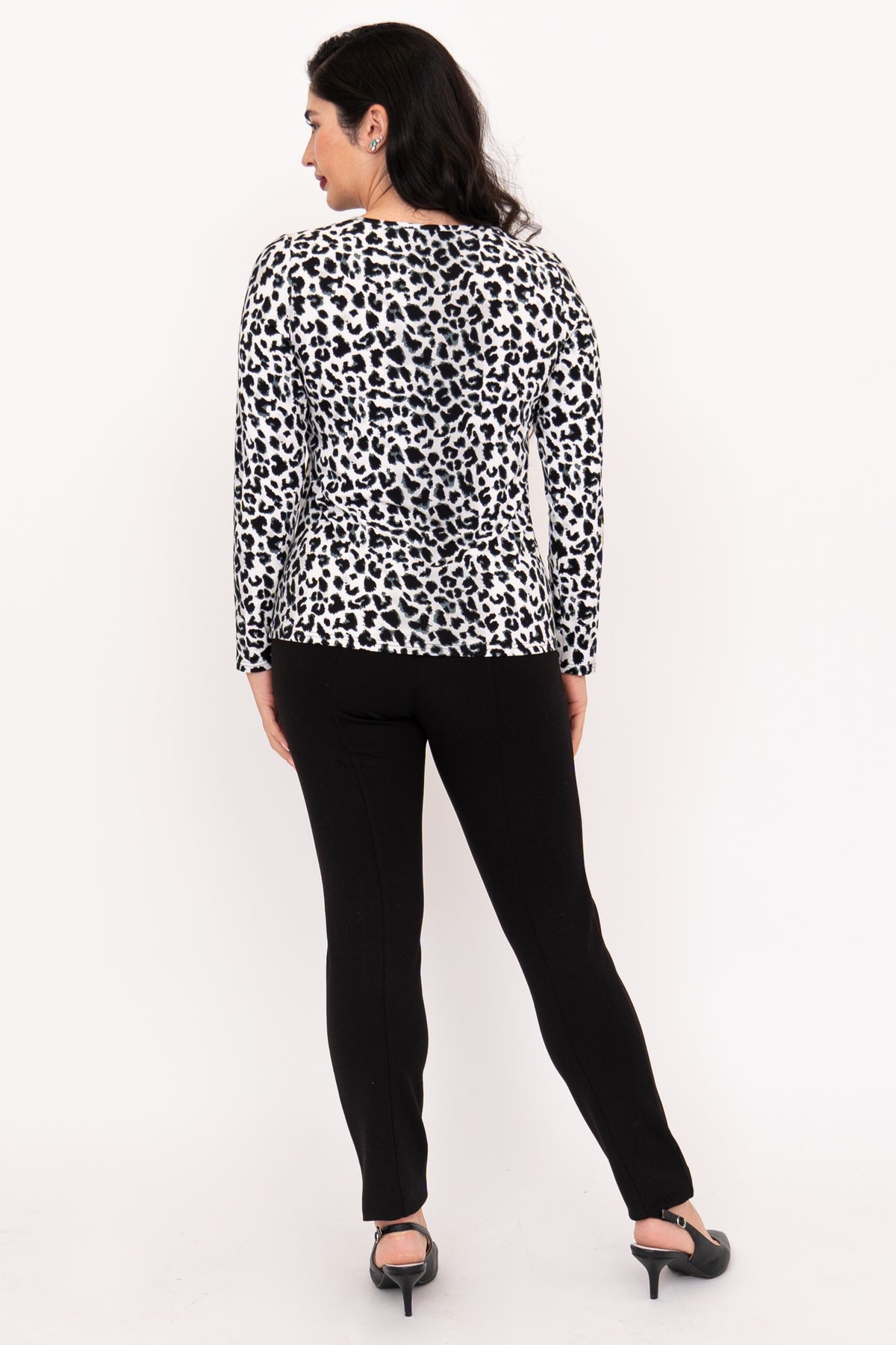 Mariah Top, BW Leopard, Bamboo