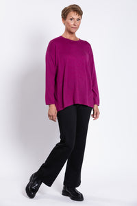 Matera Sweater, Magenta, Merino Wool