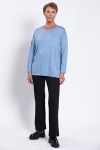 Matera Sweater, Soft Blue, Merino Wool