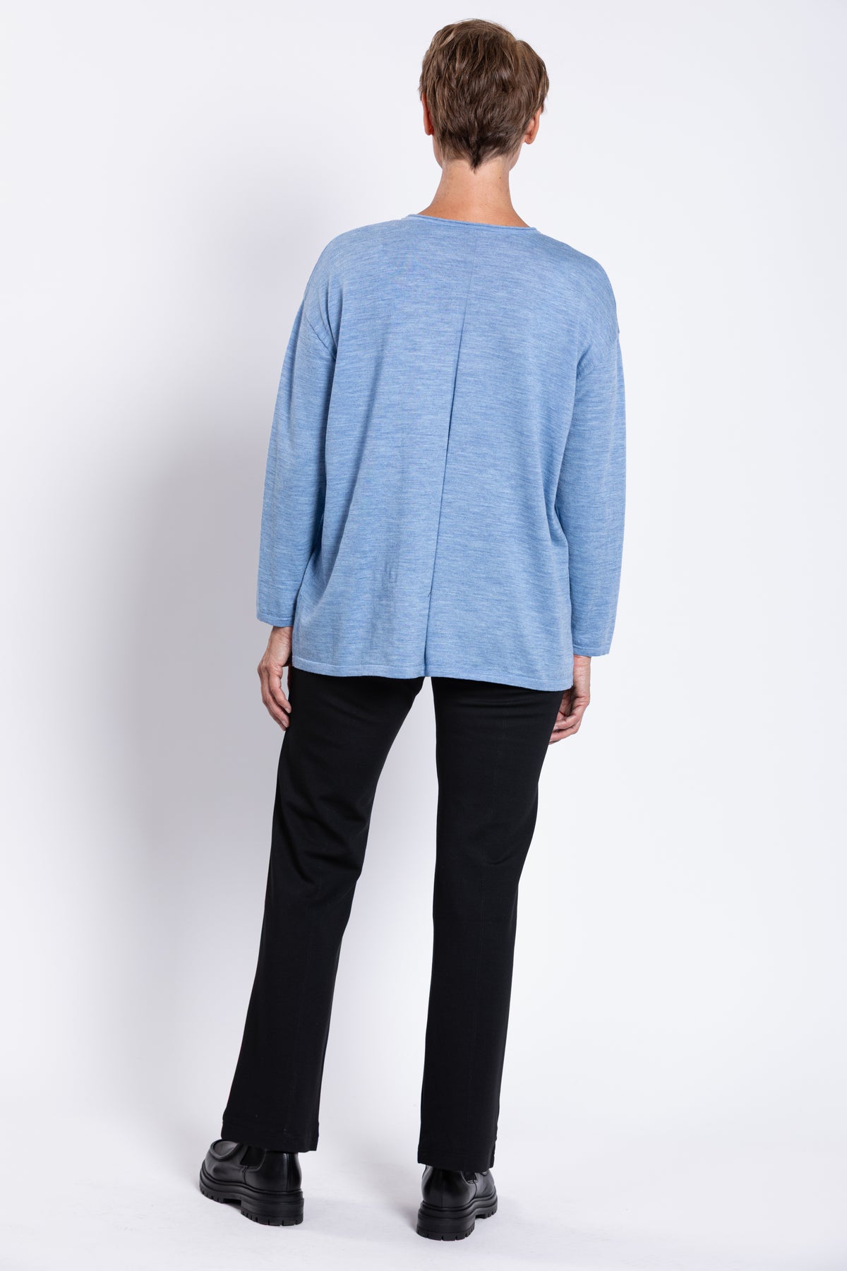 Matera Sweater, Soft Blue, Merino Wool