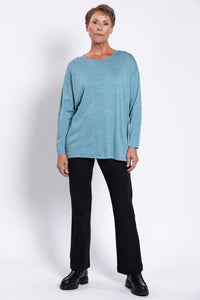 Matera Sweater, Teal Lite, Merino Wool
