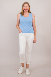 Melanie Tank, Blue, Cotton