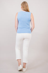 Melanie Tank, Blue, Cotton - Final Sale